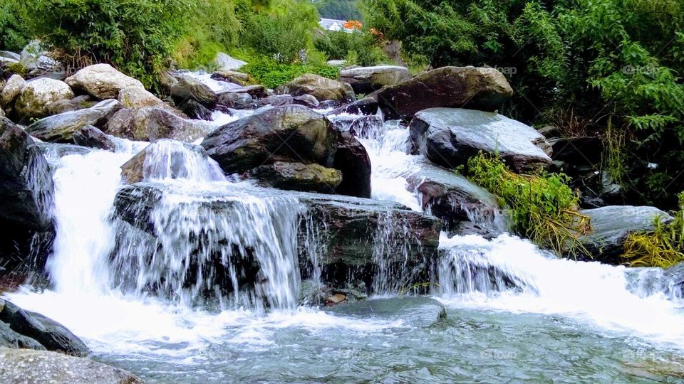 bhagsunag waterfall,mcleodganj,himachal pradesh,india