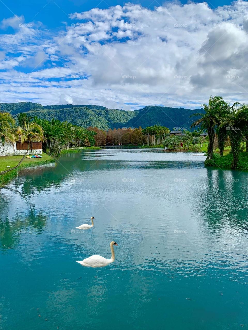 Beautiful mountain and lake scenery