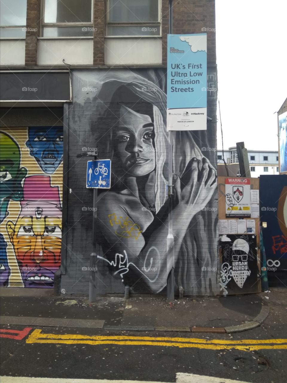 Street Art Grafitti, Shoreditch, London, UK