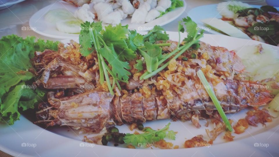 กั้งทอด