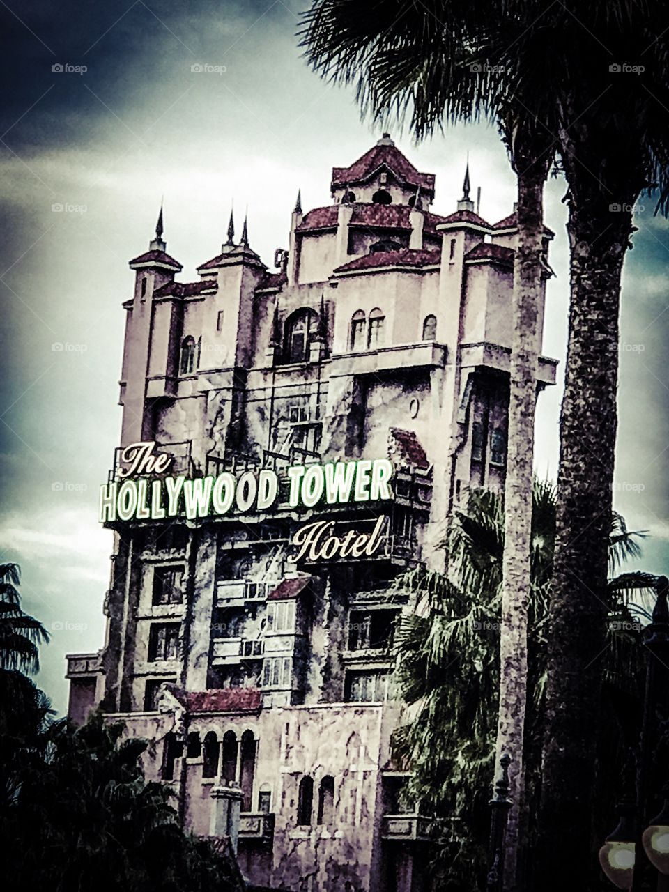 Twilight Zone Tower of Terror at Disney's Hollywood Studios at Disney World near Orlando Florida. 