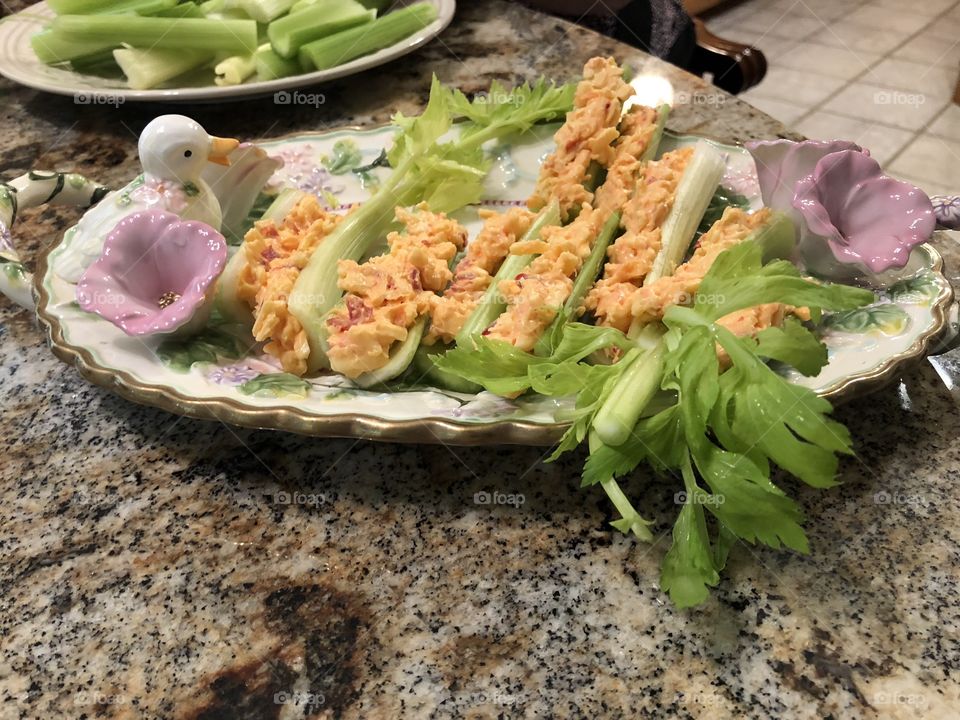 Celery with cheese