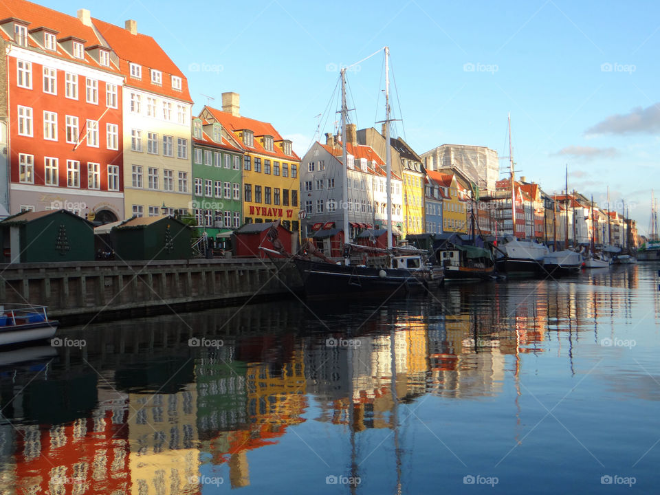 nyhaven copenhagen denmark water buildings boat by kshapley