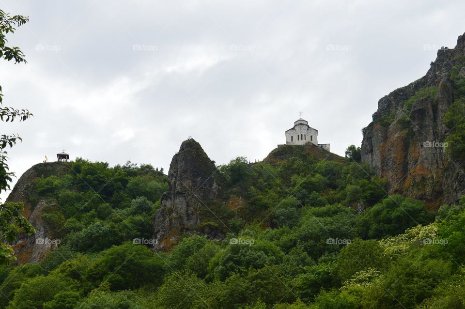 10th century temple, Caucasian mountains