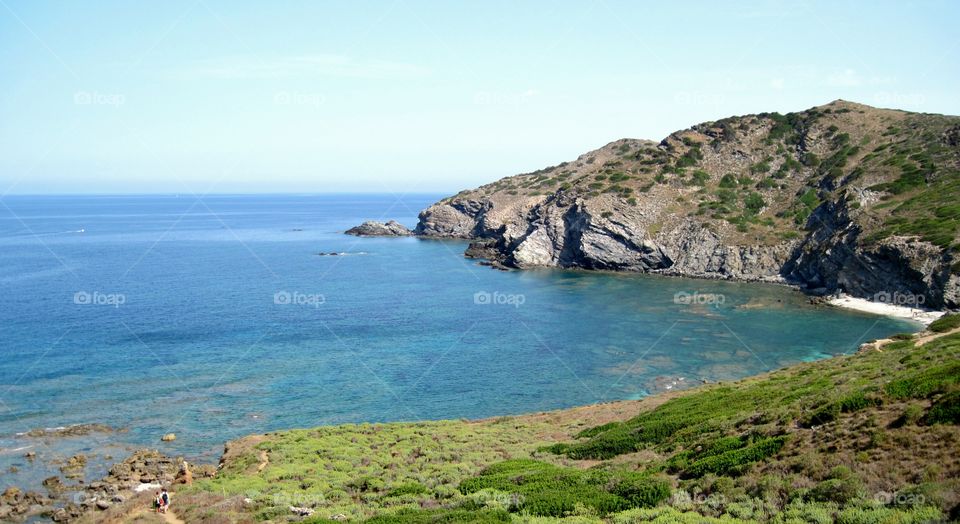 cliff in the mediterranean sea