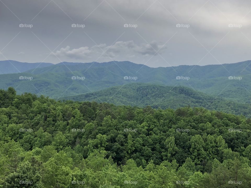 Smokey Mountains in May. Gatlinburg, Tennessee 