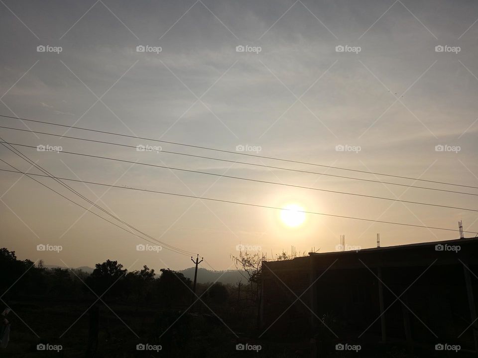 sun rise morning image
of good superb 
wire nature electric pole images
suhana mausam kya kahna wow