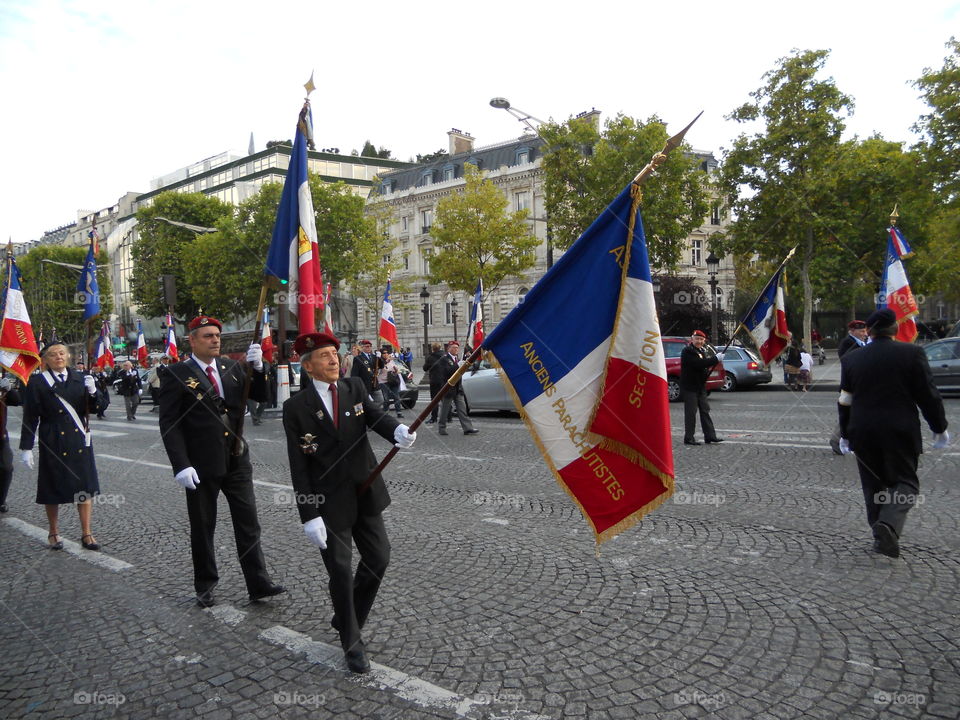 War veterans in Paris
