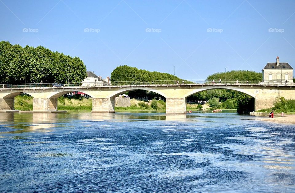 Chinon , Vienne river May 2023 . 