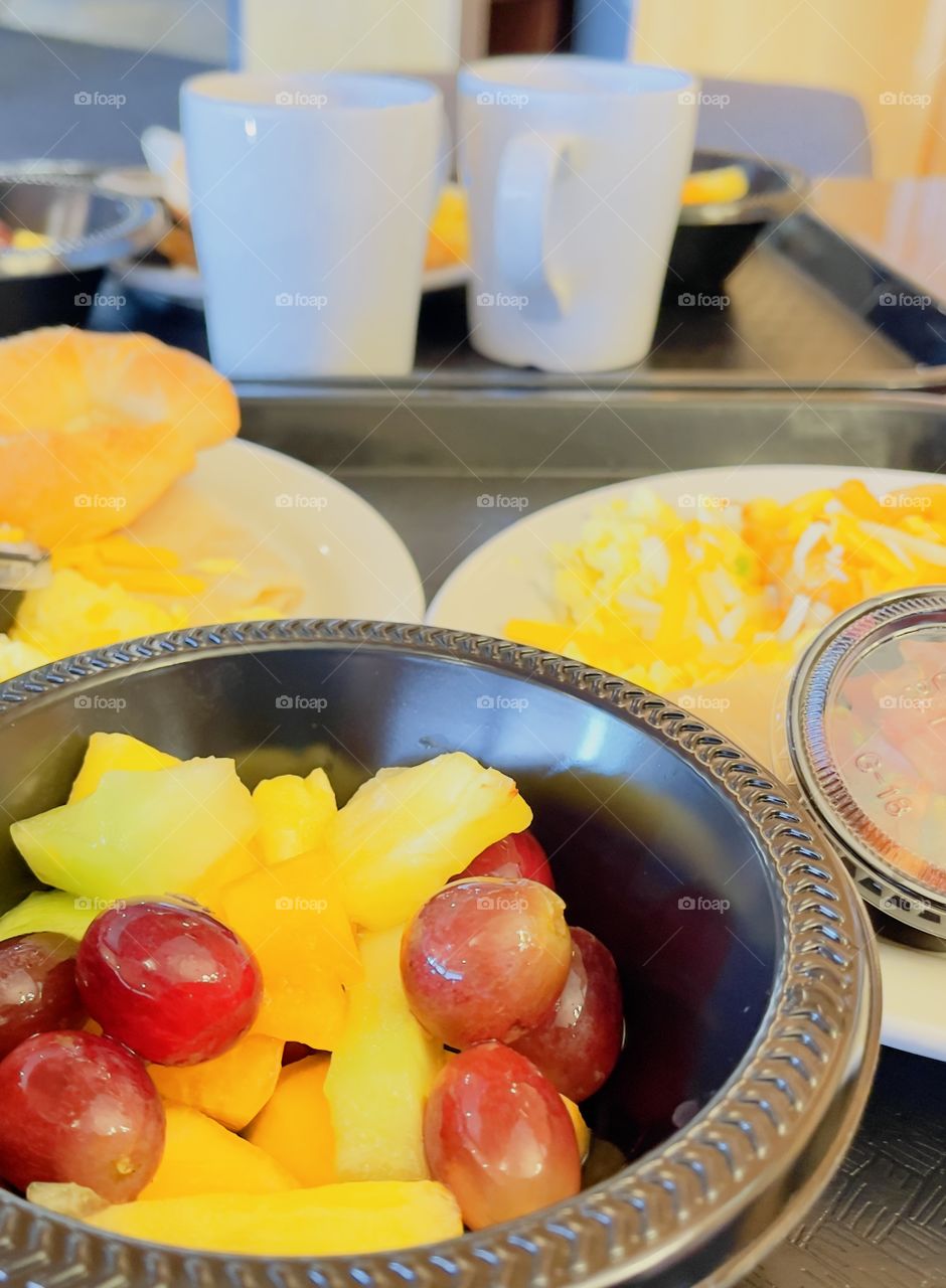Continental Breakfast in the hotel for a short vacay in the country of California 