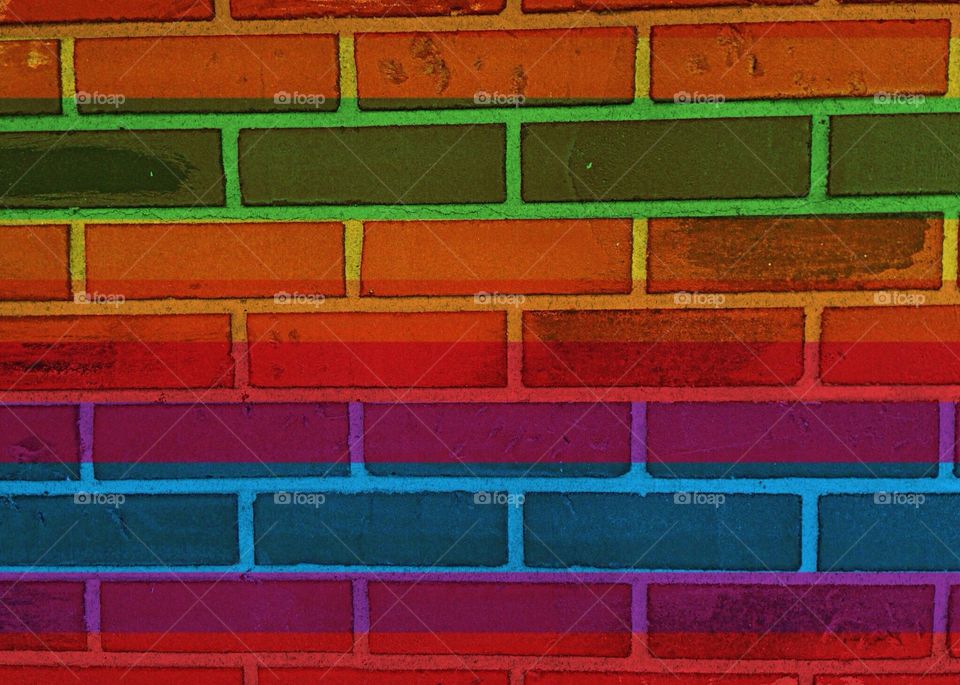 Rainbow bricks

