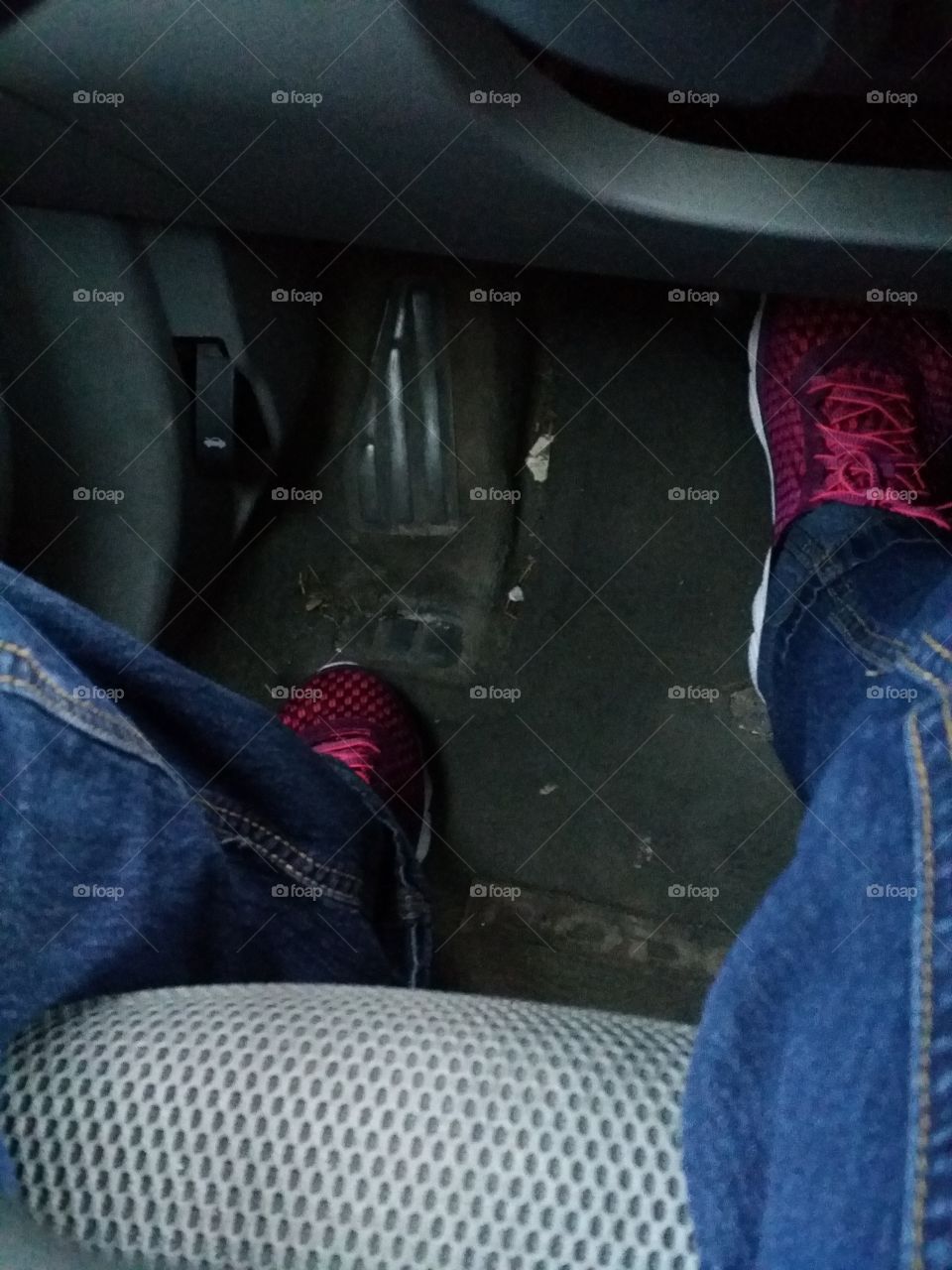 Car Floor Purple Shoes