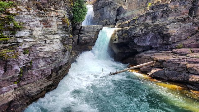 St Mary's fall, Glacier National Park