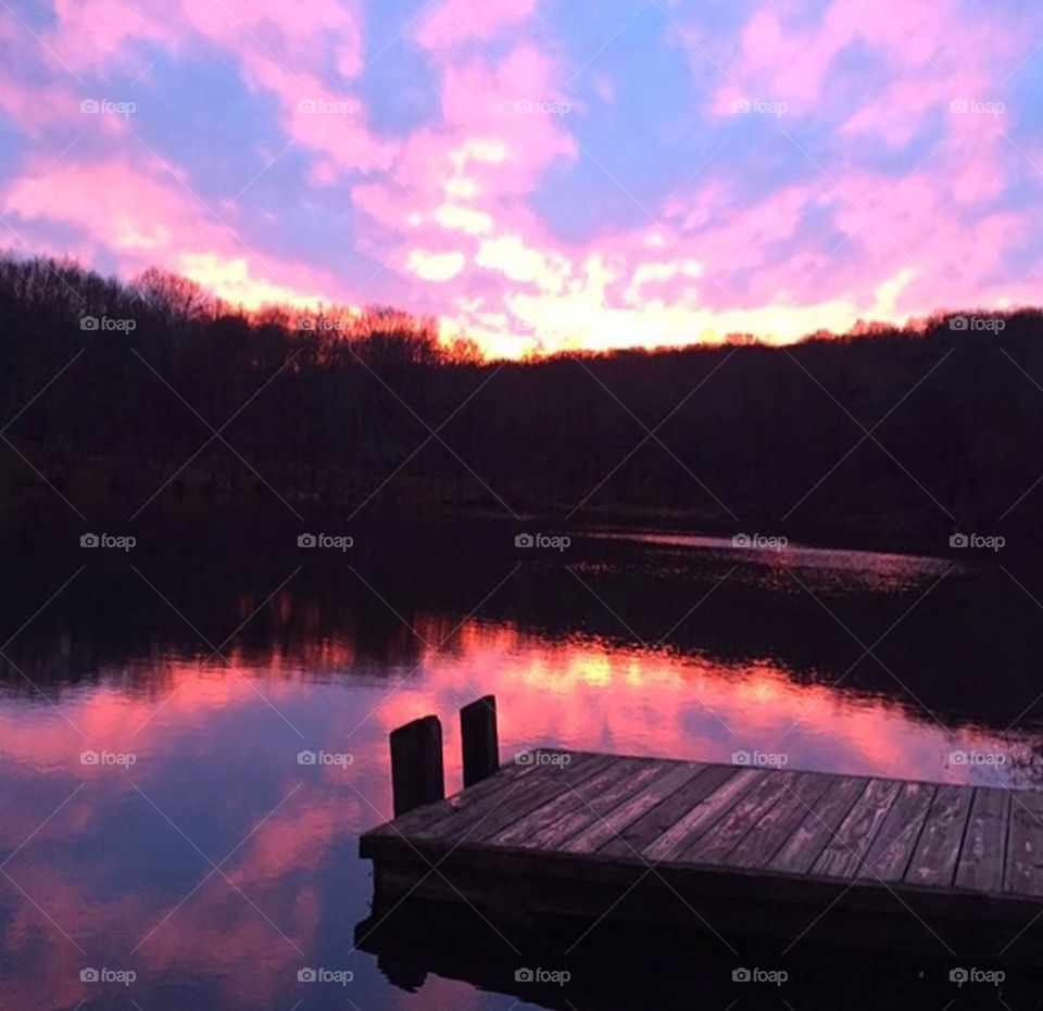 How beautiful nature is. The beauty of a sunset in the summer.