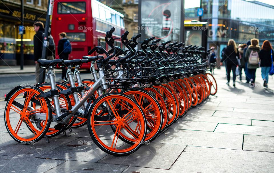 bikes with orange wheels