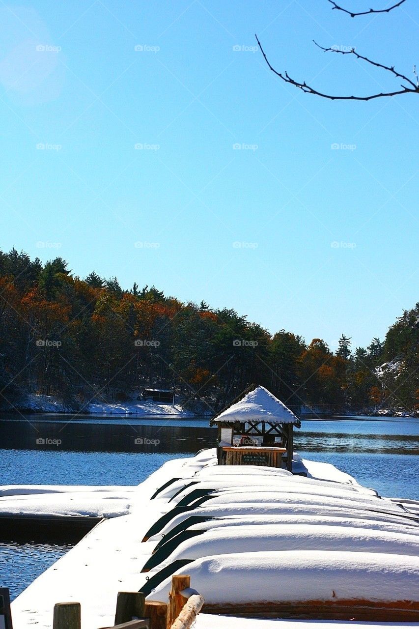 Snowy Boats 