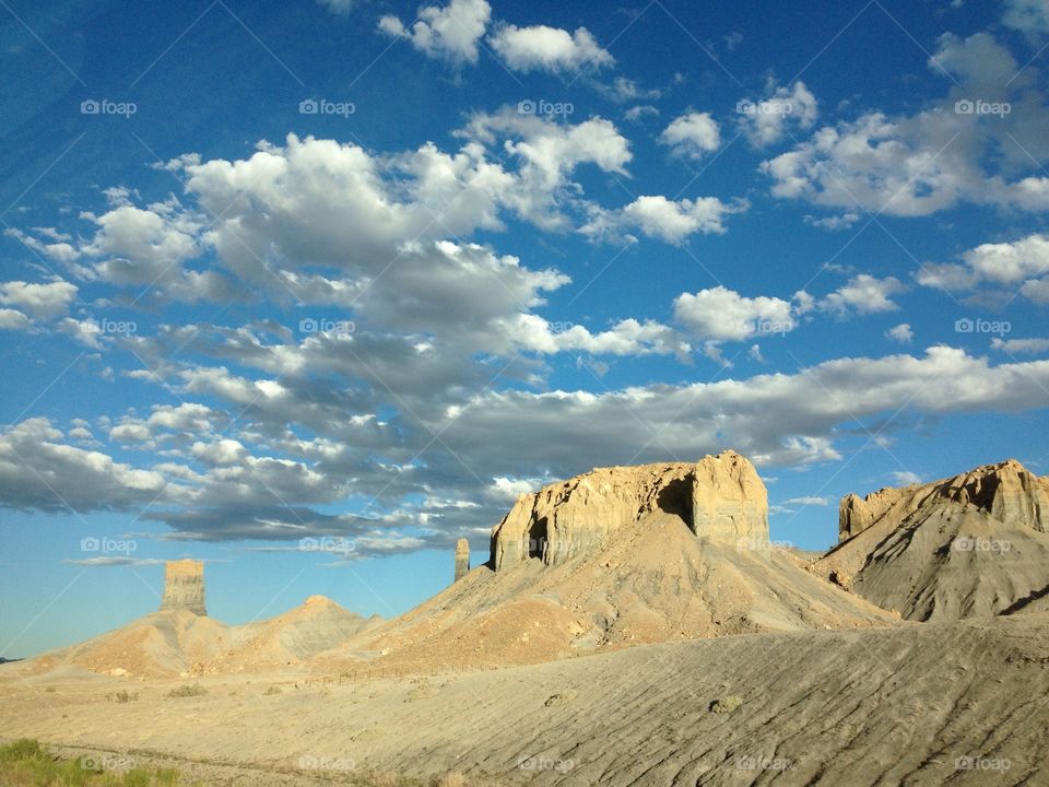 Mesa. Desert scene with Mesa 