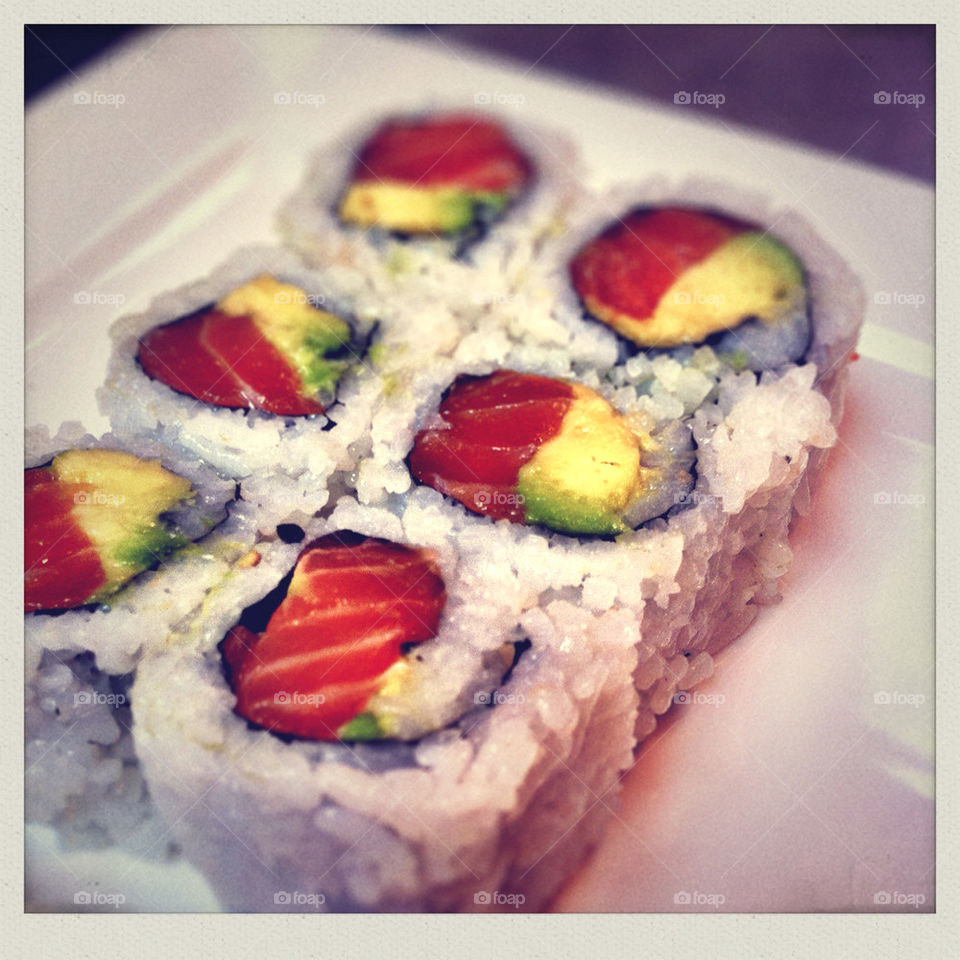 food plate sushi rice by bsa