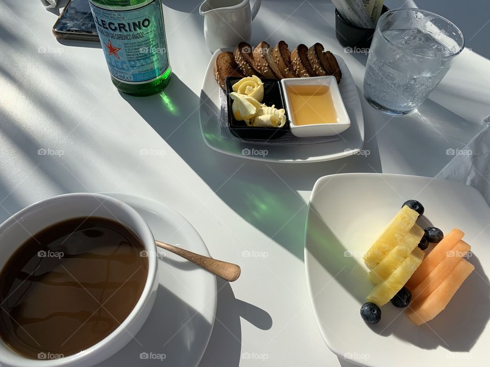 Breakfast On The Beach Enjoying A Delicious Sweating ☀️