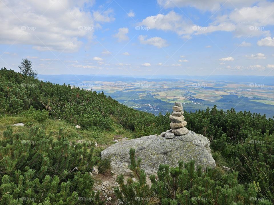 On the top of the mountain