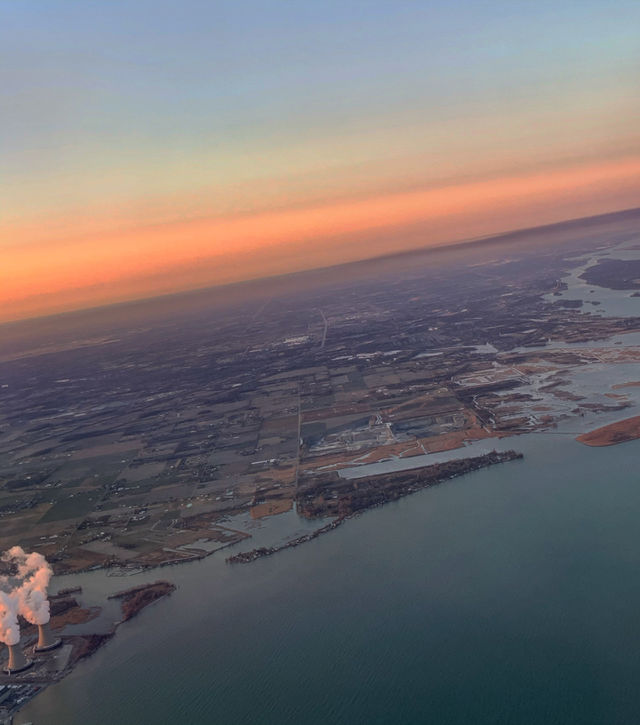 Smog of Detroit sunset