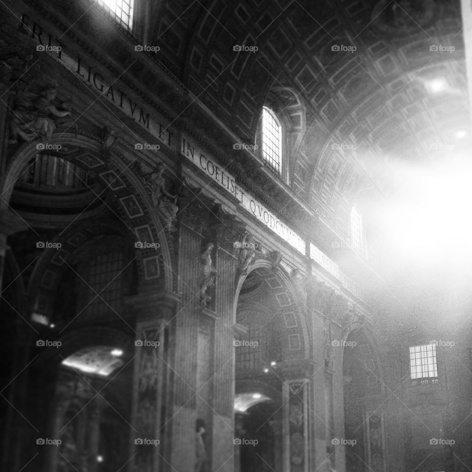 St. Peter's in the morning. St. Peter's Basilica early in the morning