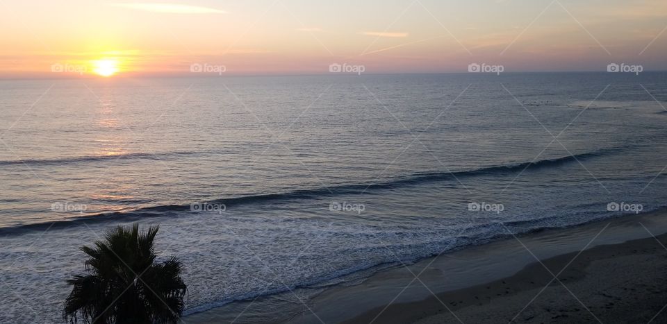 sunset coastline encinitas