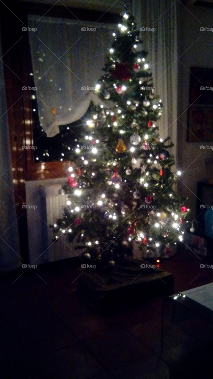 Christmas tree with light