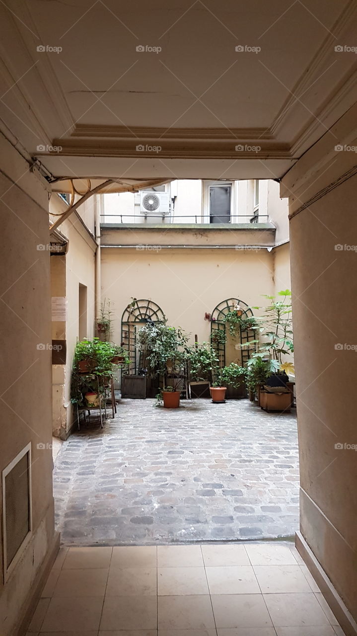 Courtyard in Marais, Paris
