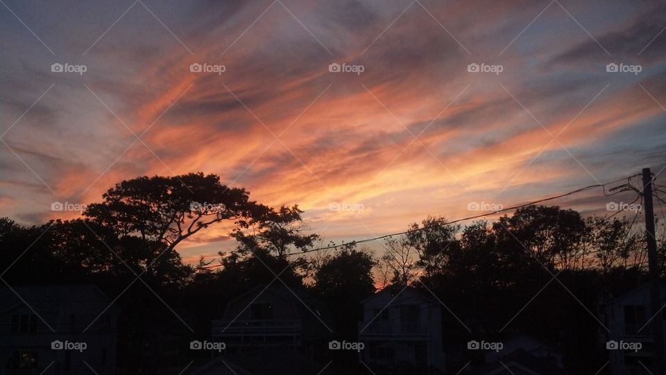 york beach sunset