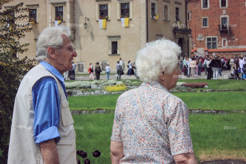 Elder couple in Kraków 