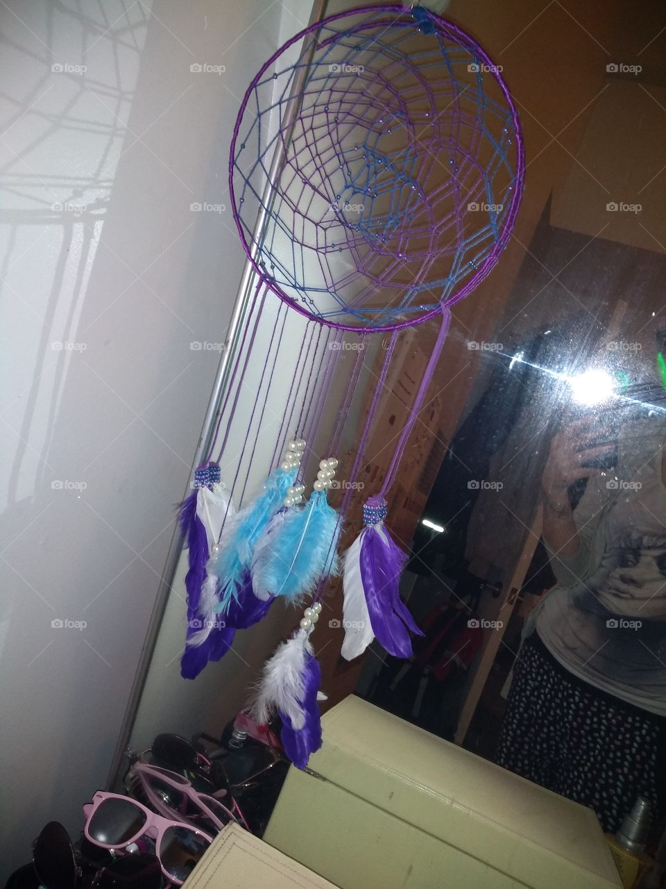 Beadwork , along comes a beautiful dreamcatcher