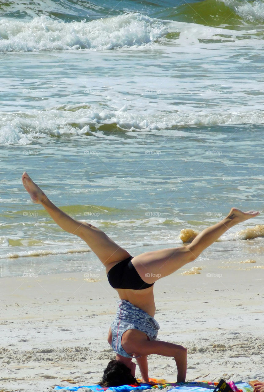 Mesmerizing Yoga on the beach in front of the Gulf of Mexico!