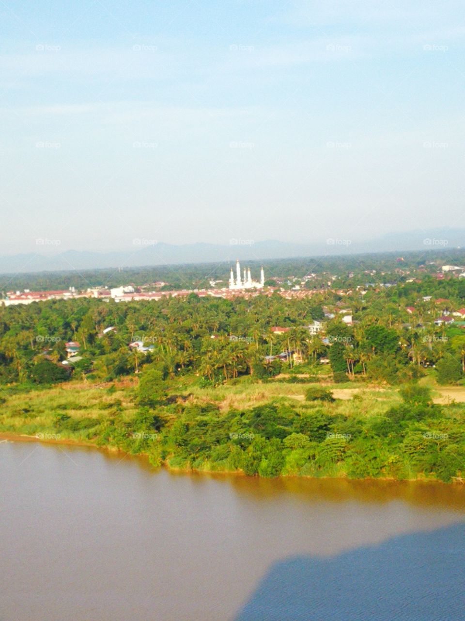 Opposite Kelantan River view from Pelangi Mall condominium 18th floor