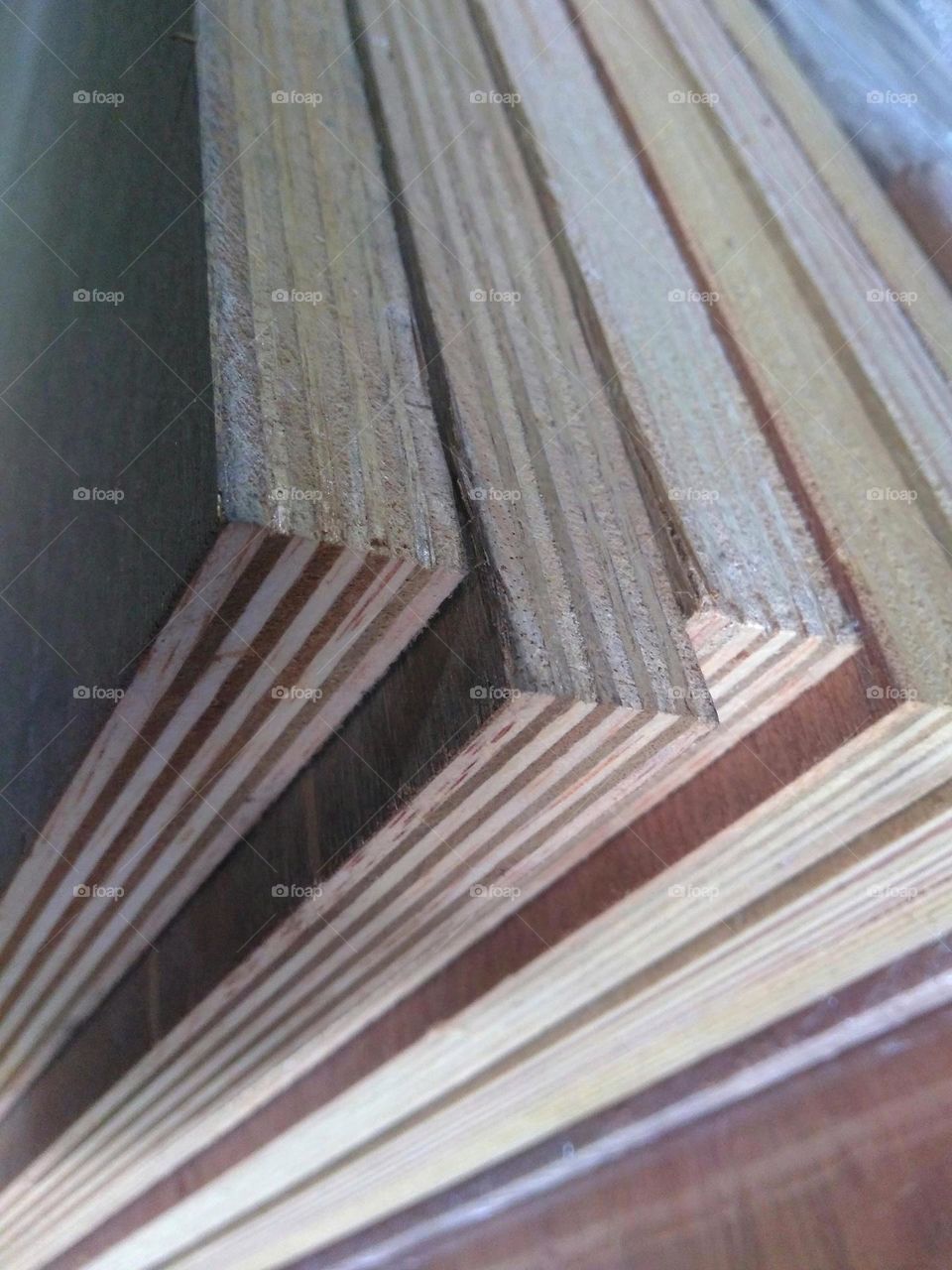 Group of plywood on the warehouse