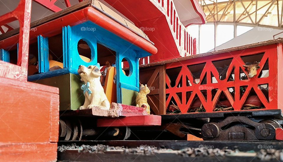 From the ground up: Wooden miniature of the Municipal Railway Station, produced by a local artist.