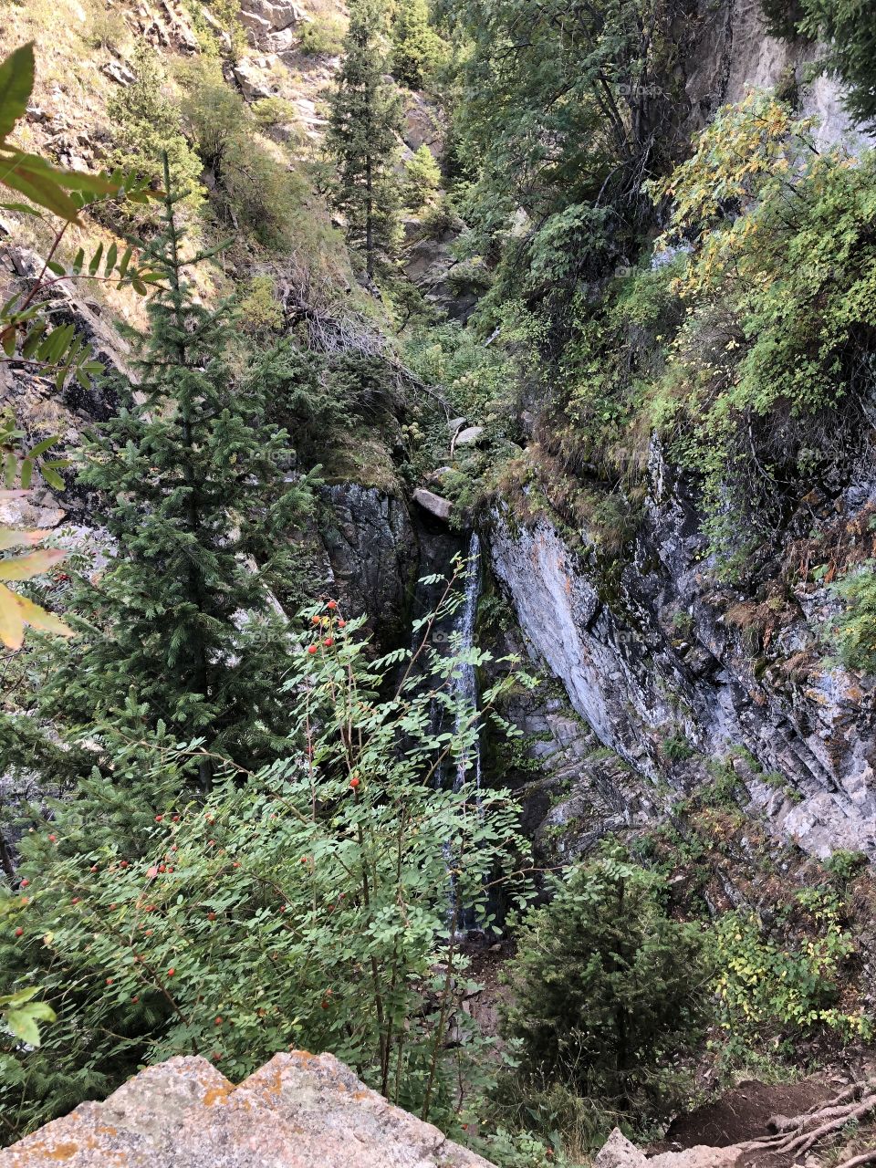 waterfall in the mountains of Almaty