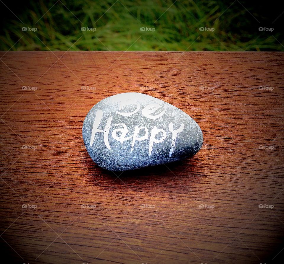 Be Happy.  A simple message painted on a rock and left behind to inspire others.  It made me smile...🙂