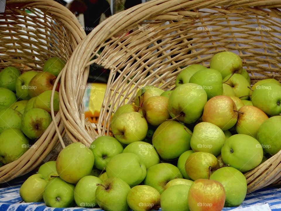 Basket Of Green Apples