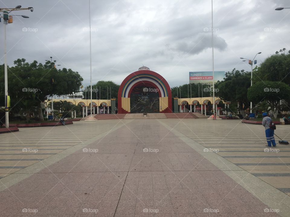 Plaza De Armas Tumbes Peru , artesanal 