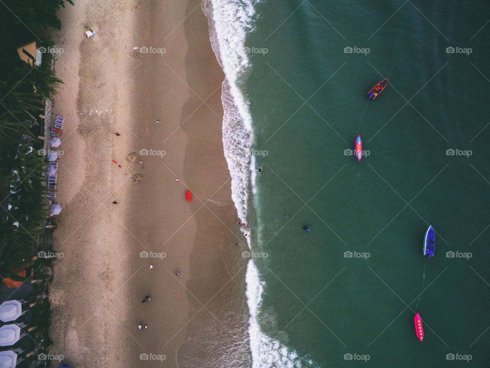 beach drone view from above