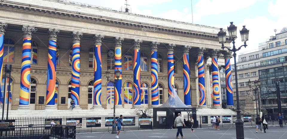 view of the Paris stock exchange