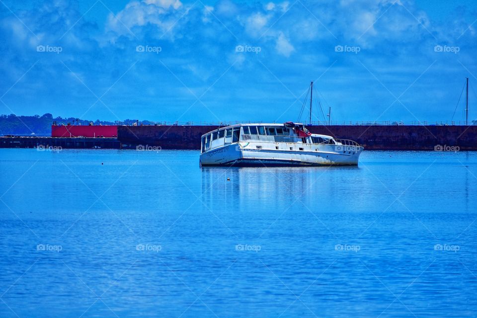 A wreck in the river