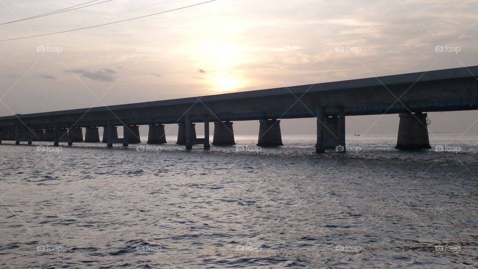 bridge sunset