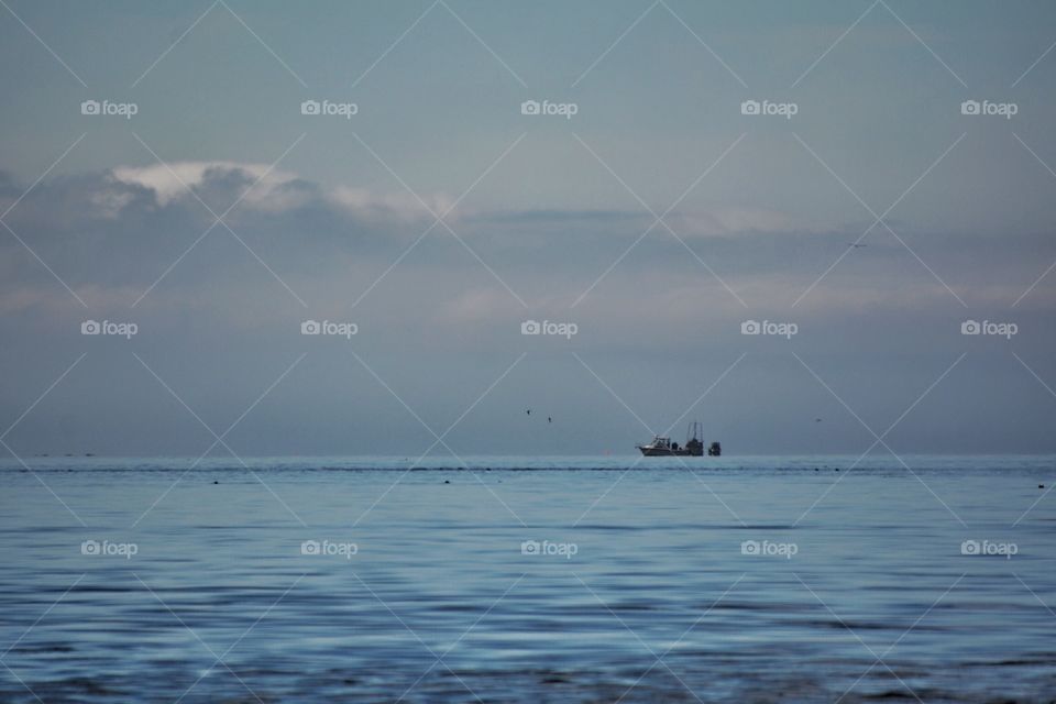 Ship on the horizon