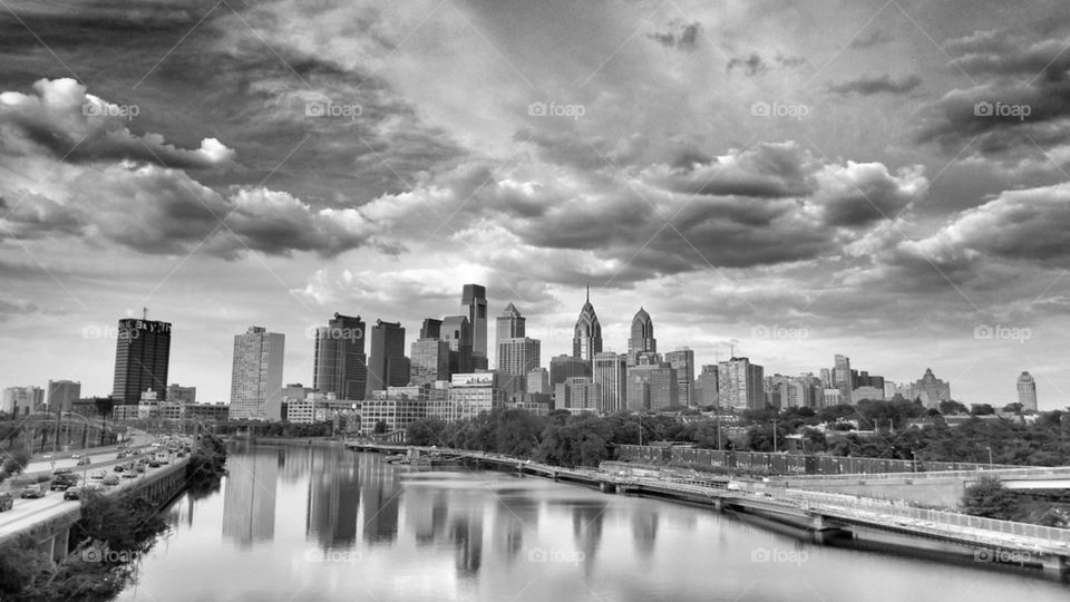 Philadelphia Skyline (b&w)