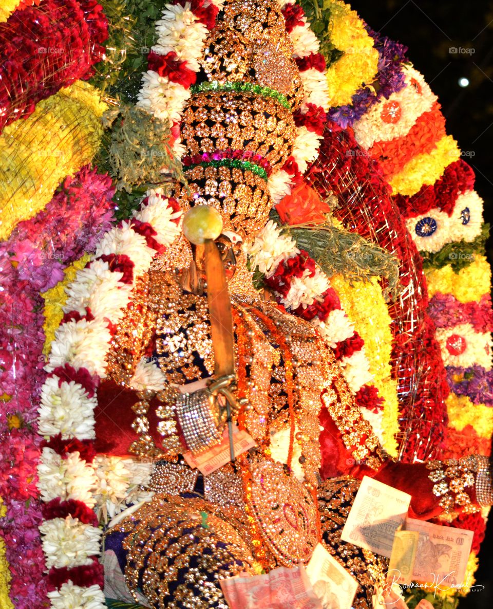 Goddess Kaali in Aadi festival, South India