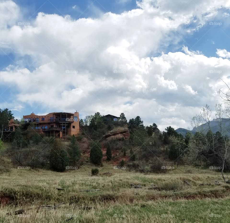 Adobe Style Mountain Housing