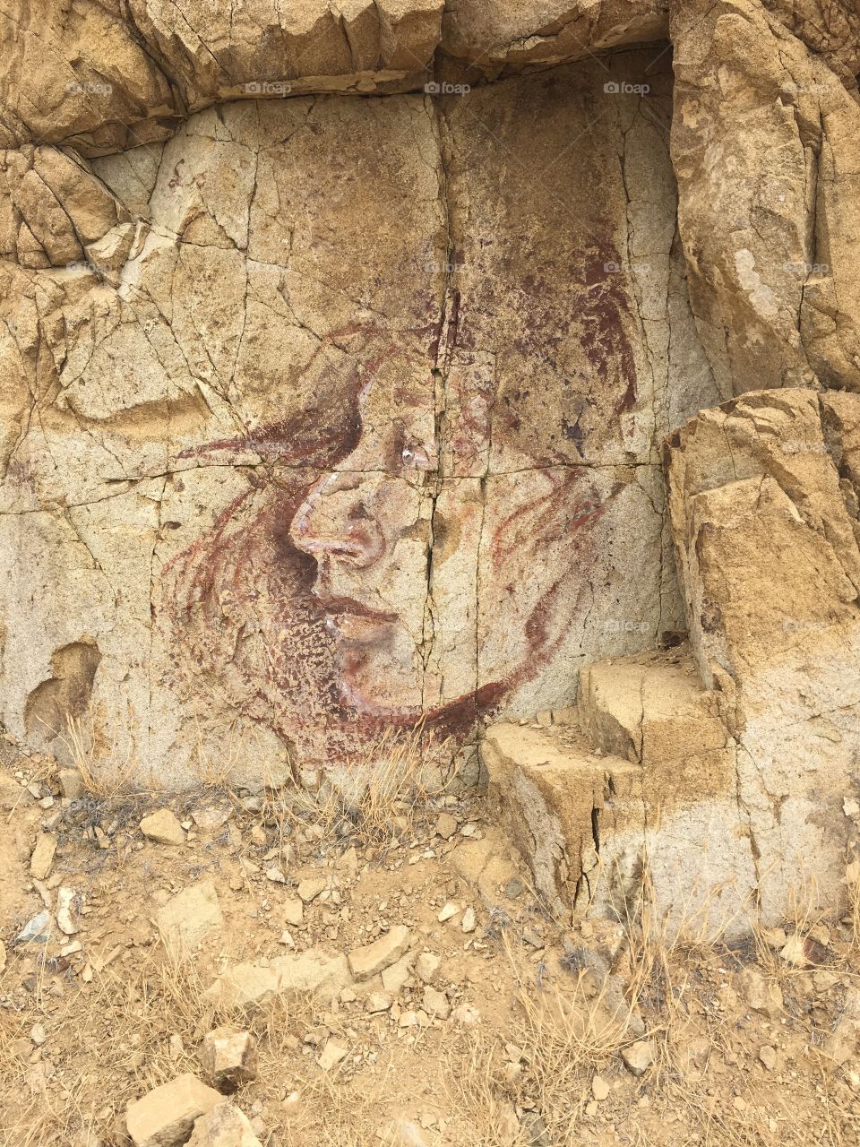 Rock painting on Catalina Island