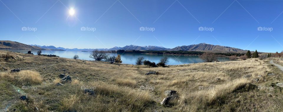 A clear winters day at Lake Tekapo, South Island, New Zealand 